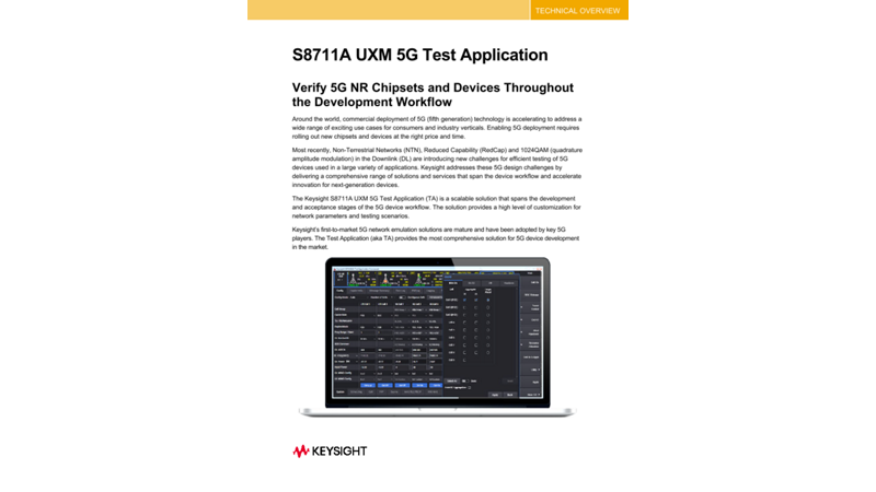 S8711A UXM 5G Test Application